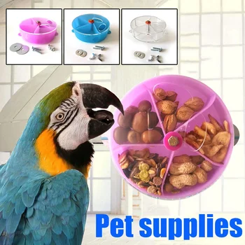 

1pc 13cm Diameter Intelligence Pet Feeder Toys Parrot Treat Hunt Bird Cage Chew Feeder Toy