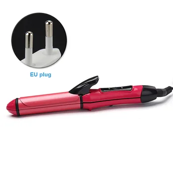 

Portable Rotatable Salon Professional 2 In 1 Corded Straightening Styler Flat Iron Wand Ceramic Heating Hair Curler Styling Tool