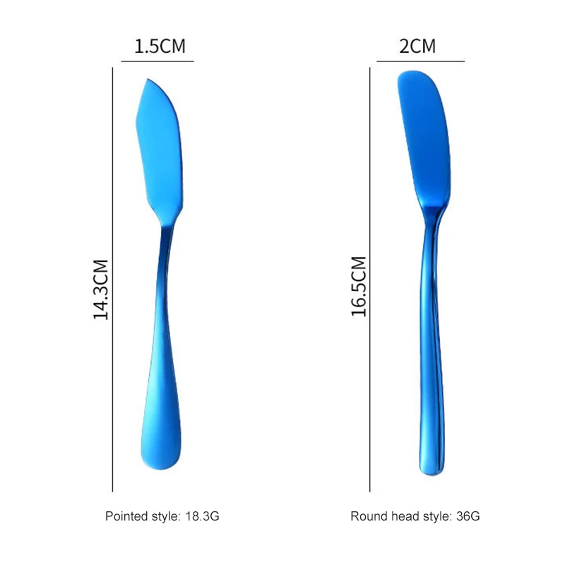 Stainless Steel Butter Knife Kitchen Cheese Knife Dessert Tools Jam Spreader Utensil Cutlery Sharp/Round