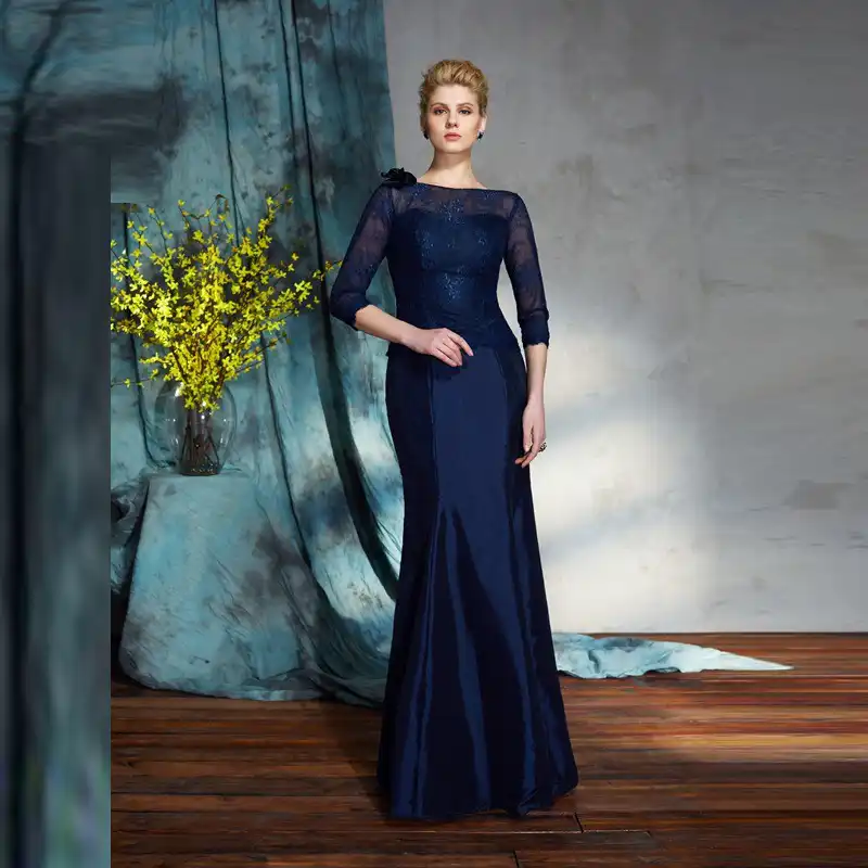 boat neck three quarter sleeve dress