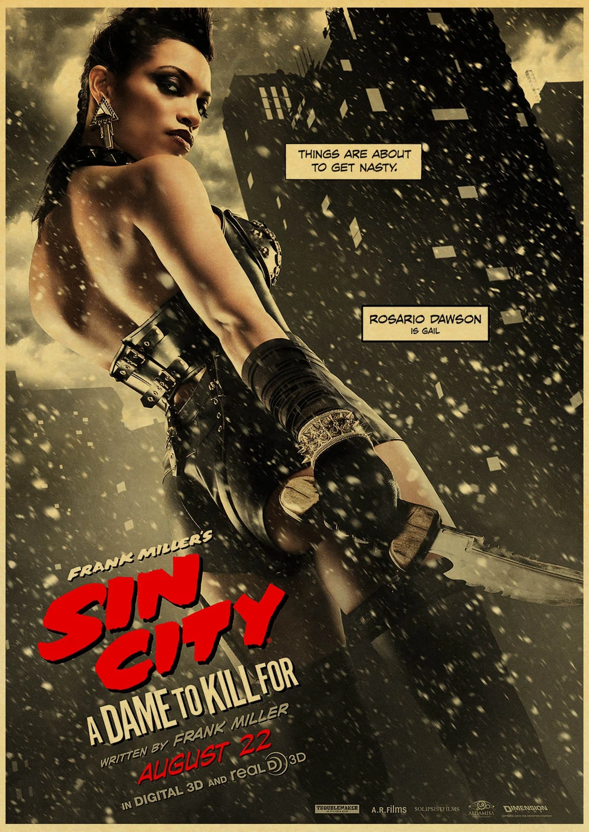 Sin City крафт-плакат, плакат в стиле ретро винтажный постер настенное украшение для домашнее барное кафе персонализированное украшение комнаты - Цвет: Прозрачный