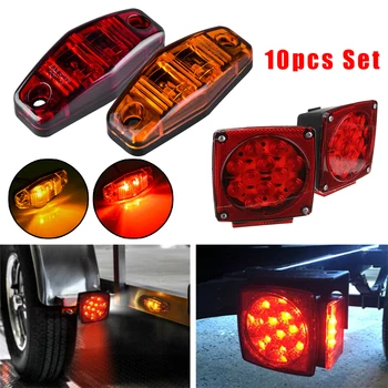 

12V LED Tail Lights kit Truck Trailer LED Light Amber Side Marker Light