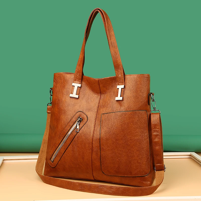 Luxury Handbags Designer Letter Pu Leather Women Shoulder Bags High Capacity Ladies Crossbody Bag Fashion Casual Female Tote Bag