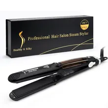 Professional Argan Oil Steam Hair Straightener Flat Iron Injection Painting 450F Straightening Irons Hair Care Styling Tools