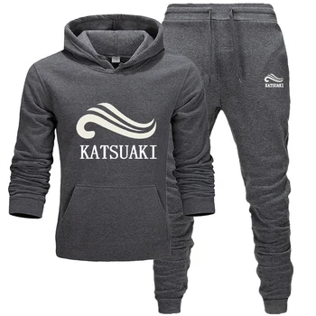 

2020 Brand Spring Hip Hop Sporting Suits Cute and funny fashion Hoodies + Pants Tracksuits Katsuaki Casual Mens Sportswear Sets