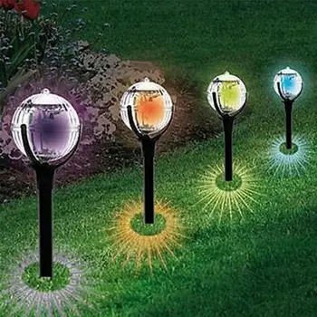 

Solar Power Buried Light Disk Lights 7 Color Mode IP65 Security Lamp Path Way Gutter 100 Ma Eco-Friendly Durable Ground Lamp