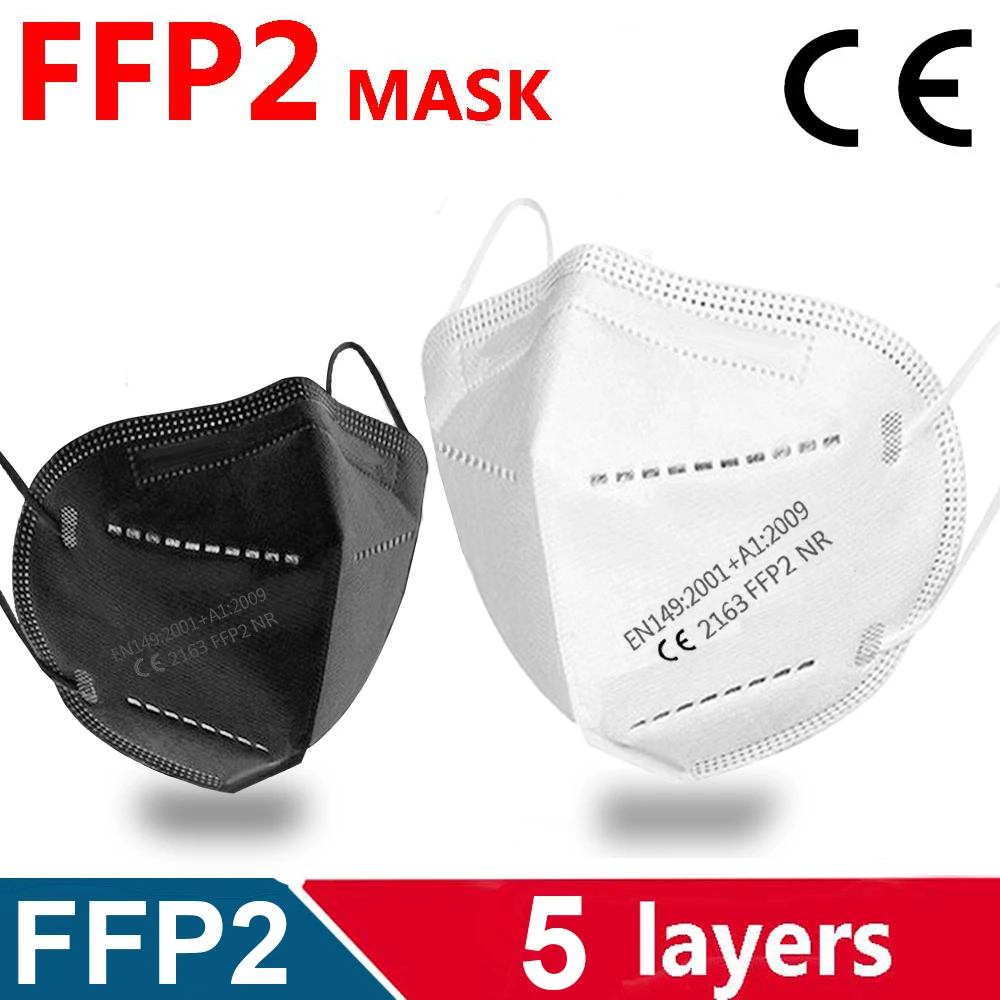 5-200 ffp2 face mask KN95 FPP2 masks 5-layers filter masks protect maske Mouth Safety anti dust Health Care Mask ffp2mask