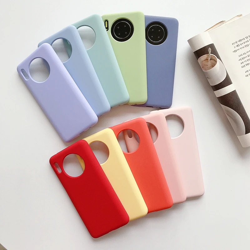 

For Huawei Mate30 pro 20Liquid Silicone Phone Caseand for Huawei Mate 10 10pro 9 9Pro Soft rubber solid color mobile phone case