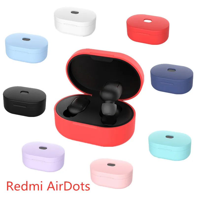 Силиконовый чехол для наушников Xiaomi MI Redmi AirDots защитный TWS Bluetooth беспроводная