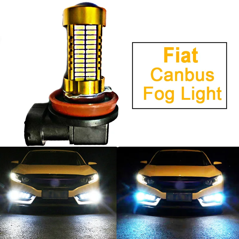 

2pcs Canbus LED Fog Light Lamp Bulb H8 H11 H16 9006 HB4 HB3 PSX24W Auto For fiat 500 grande punto ducato freemont infiniti fx35