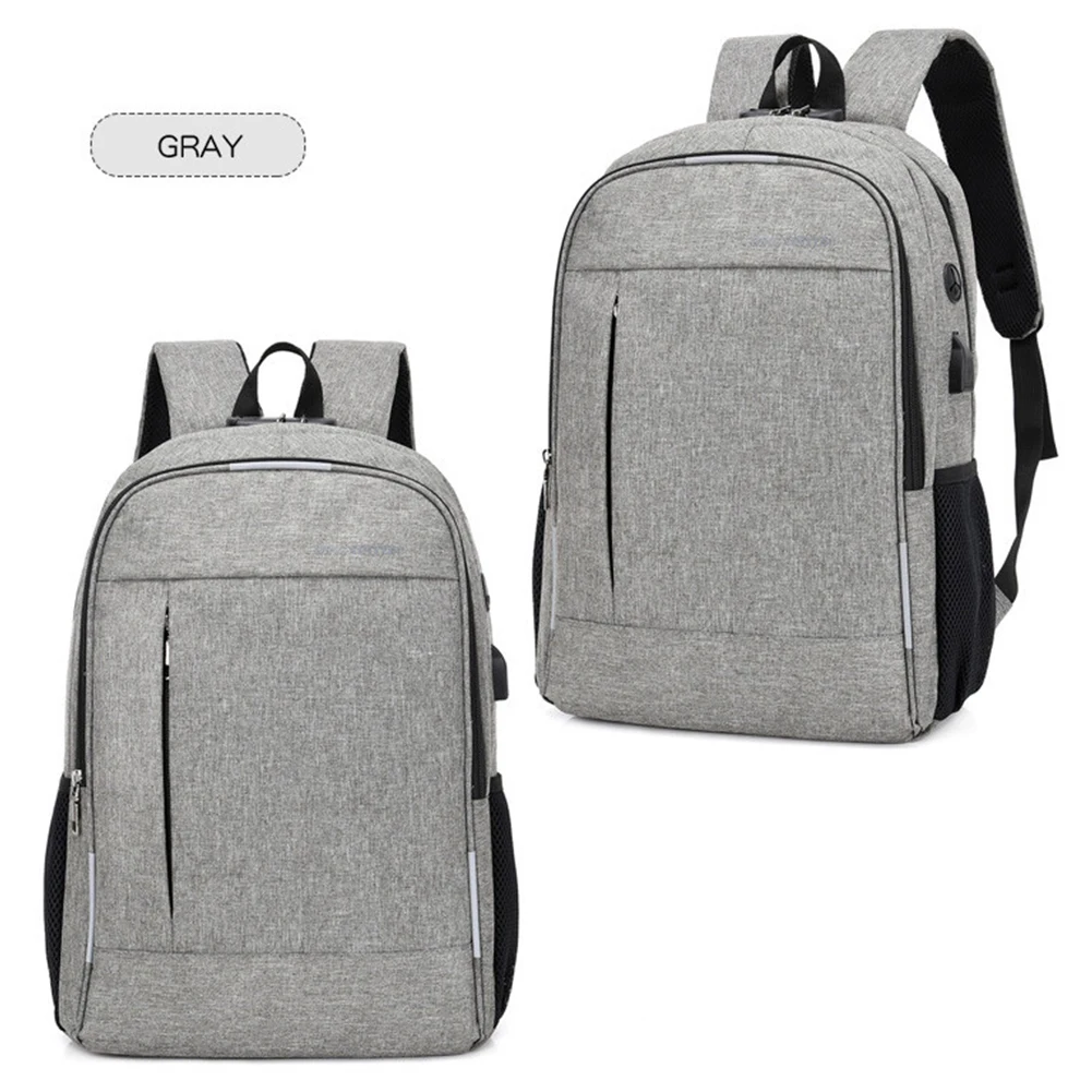 Мужской Противоугонный светоотражающий ремешок с usb-портом для зарядки, большой емкости, с несколькими карманами, рюкзак для ноутбука с регулируемой верхней ручкой