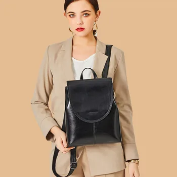 

leather backpack women mini backpack kuromi Genuine Leather cute backpack women Soft Handle small backpack mystic