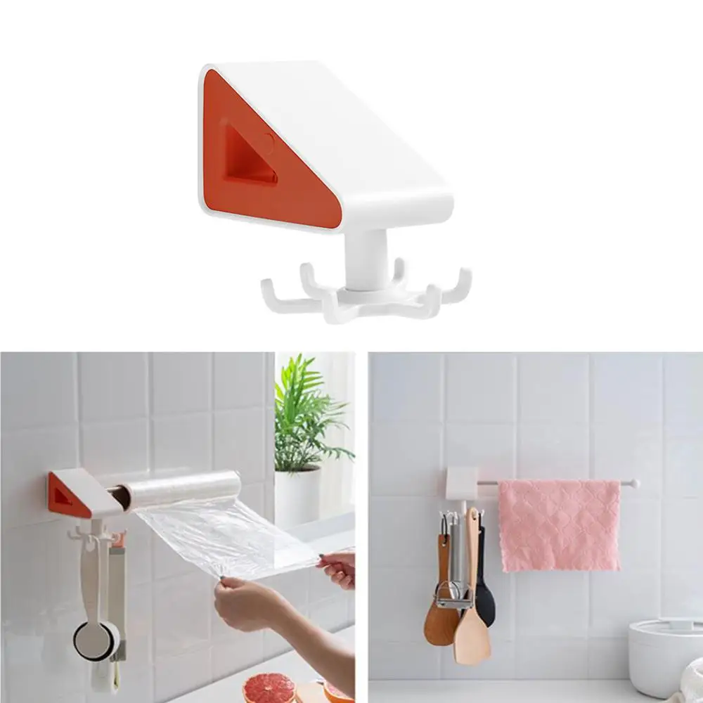

360 Â° Rotatable Hooks for Hanging Creative Kitchen Tableware Hooks Kitchen Bathroom Organizers Self Adhesive Hooks