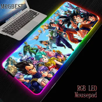 

MRGBEST Anime Dragon Ball Z Gaming LED RGB Large Gamer Mousepad USB Lighting Backlit Computer Mat Keyboard Desk Pad XXL