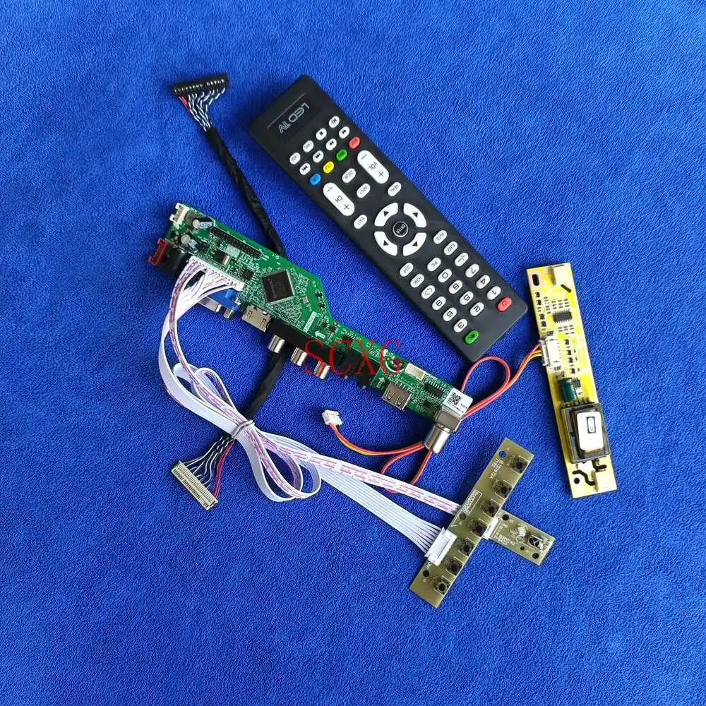1024*768 LCD screen drive board 2-CCFL AV VGA USB HDMI-compatible Analog Fit B150XN05/B150XN06/LP150X12/LTN150XN 30 Pin LVDS kit |