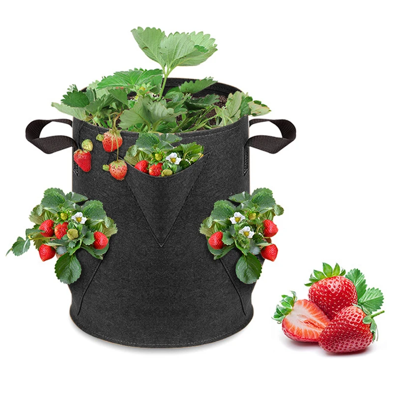 

Plant Growth Bag Garden Strawberry Greenhouse Vegetable Planting Bag Moisturizing Jardin For Home Garden Grow Bag Seedling Pot