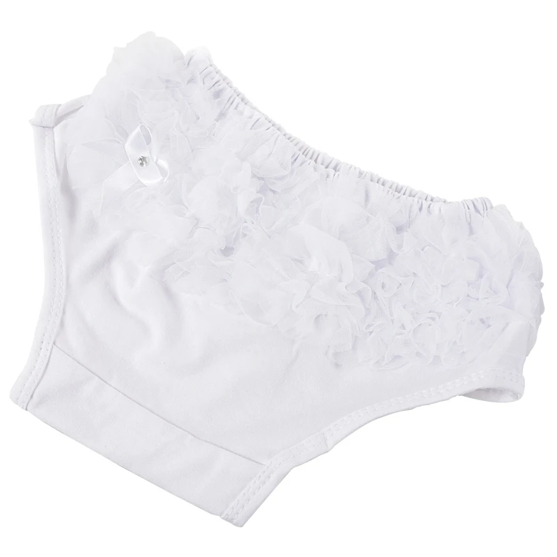 2pcs Baby Girl Knickers Ruffle Panties Bloomers Diaper Cover-S, Red& White