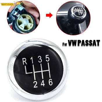 

6 Speed Gear Knob Stick Badge Emblem Trim Cap Cover For VW Passat B6 2005-2011 B7 2010-2014 CC 2009-2012