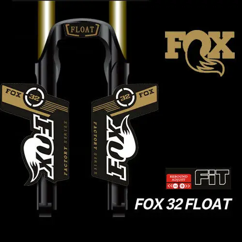 Mountain Bike Front Fork Sticker / Classic for FOX FLOAT 32 Brown седло велосипедное selle royal float moderate classic мужское 8vc2he0a08v14