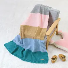 Детские одеяла для новорожденных, зимние конверты для пеленания, белье для коляски, одеяла 100*80 см, детские мягкие теплые Вязаные чехлы для сна