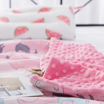 

Pink Blanket Flannel Printing Pink Color Soft Fabric Throw Blanket for Bed Sofa Weighted Blanket Suitable for Kid Bedroom
