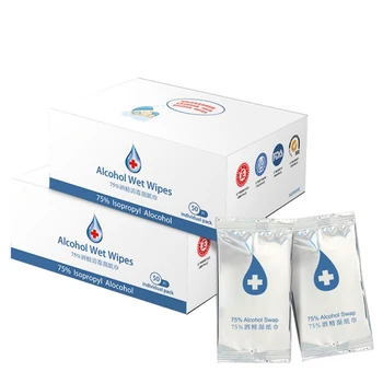 

50/100PCS Car Hand 75% Alcohol Disposable Disinfection Wipes Alcohol-free Non-woven Tablets For Hospital Schools Offices Car