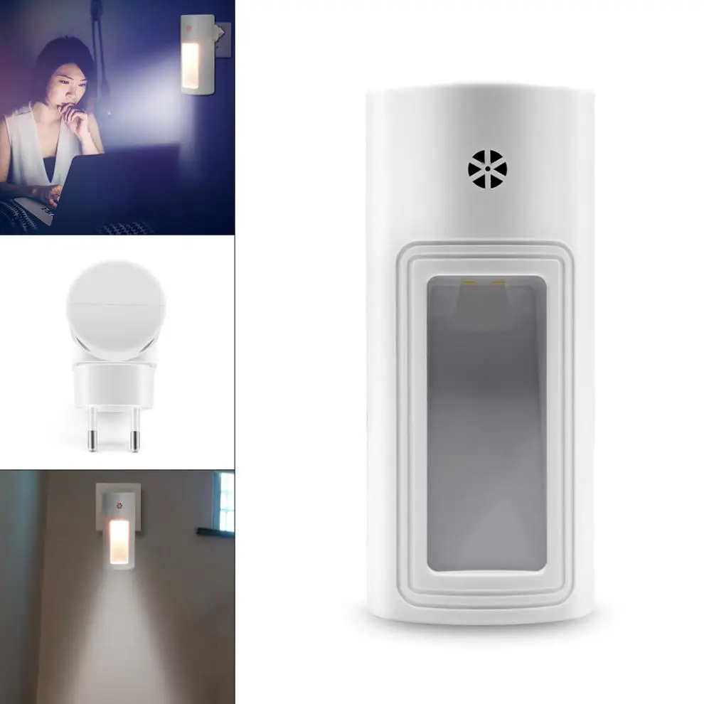 

Night Light 2x2835 LED L803B AC100-240V Mini Plug-in Light LED Control Bright Gray 2500-2700K Automatic Lighting for Bedroom
