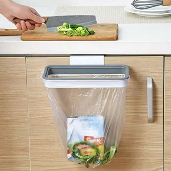 

Kitchen Garbage Hanging Bag Holder Cupboard Door Rack Trash Rubbish Bags Holder Garbage Storage Racks Cupboard Hanger Rack