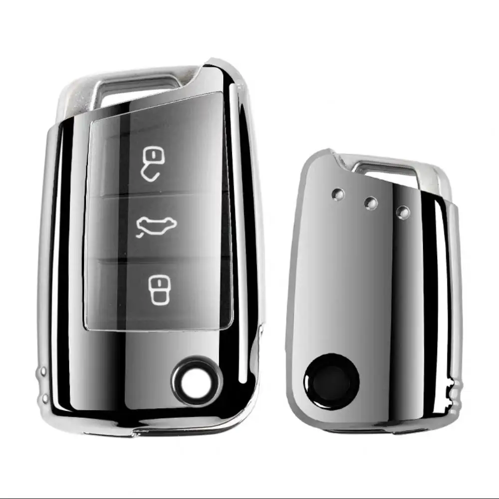

Soft TPU Car Key Remote Case Cover Holder Case For Volkswagen VW Golf 7 mk7 Seat Ibiza Leon FR 2 Altea Aztec For Skoda Octavia