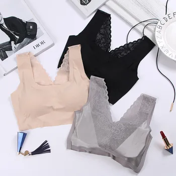 

Rubick Seamless Sexy Lace Beauty Back Bra Low-impact Wireless Rest Sleeping Smart Bra