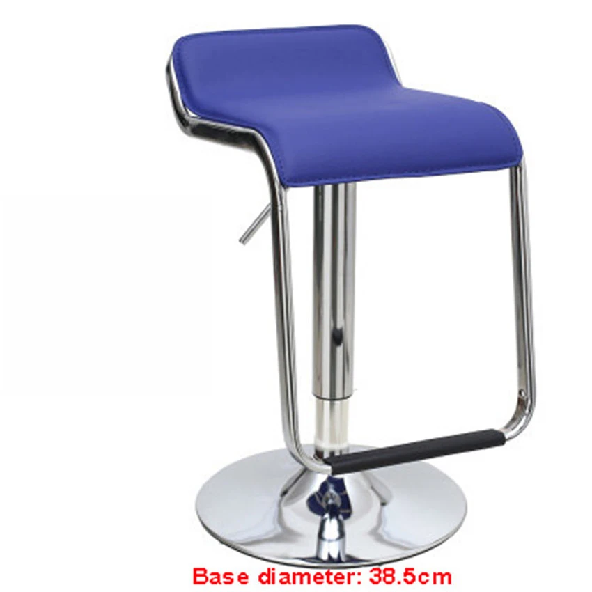 Standard type-Blue Регулируемый по высоте барный стул вращающийся 56-76 см регулируемое кресло из искусственной кожи мягкая подушка высокий табурет для ног - Цвет: Standard type-Blue