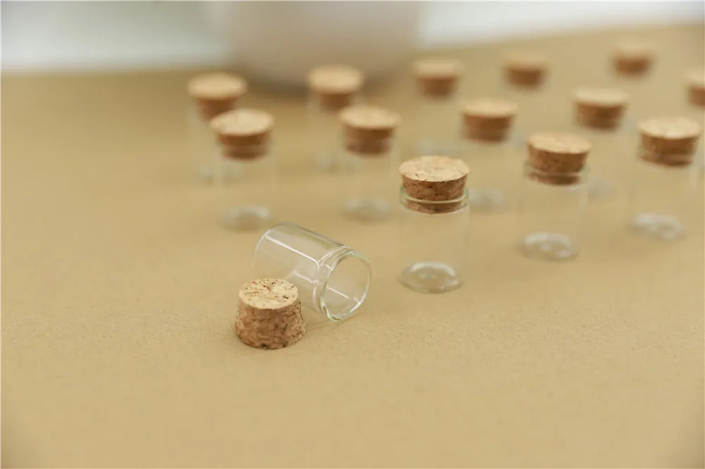 100pcslot Glass Bottle 2230mm Test Tube Cork Stopper Mini Spice Bottles Container Small DIY Jars Vials Tiny Bottles glass (9)