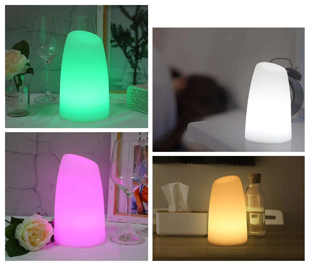 Modern novel LED light USB Charging Port Alexa&nbsp;Echo Google&nbsp;Home Smart control Color Adjustable decoration Night Lamp Timer Setting (7)