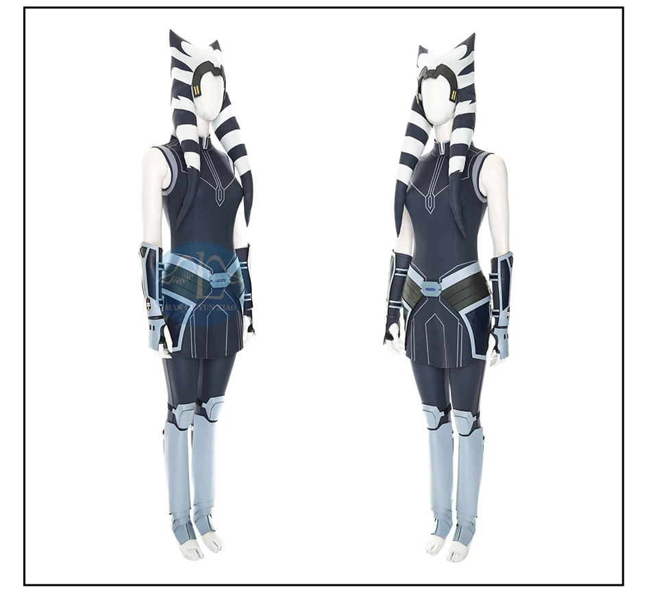 The Clone Wars Season 7 Ahsoka Tano Cosplay Costume With Headgear