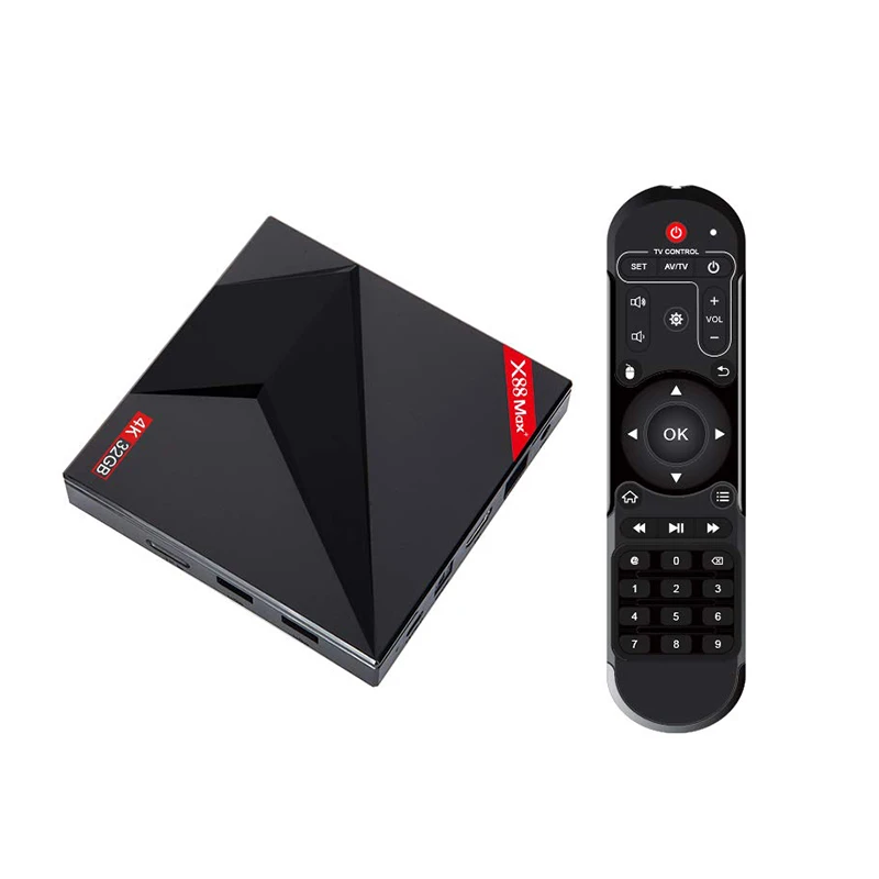 ТВ приставка X88 MAX + для Android 9 0 4 Гб RAM 64 ROM USB Type C 2 4G/5 ГГц Dual WiFi 4K Smart Set Top