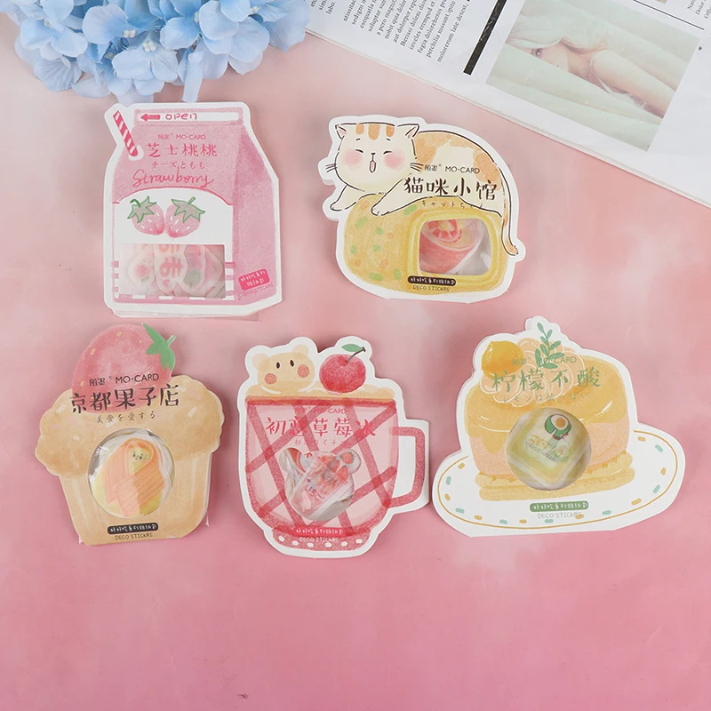 40Pcs/lot Kawaii Snacks Milk Decoration Sticker DIY Scrapbooking Label Diary Album Sticker Stationery