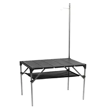 

1 Set of Convenient Barbecue Table Camping Desk Outdoor Foldable Table for Picnic (Splicing Desk, Lamp Holder)