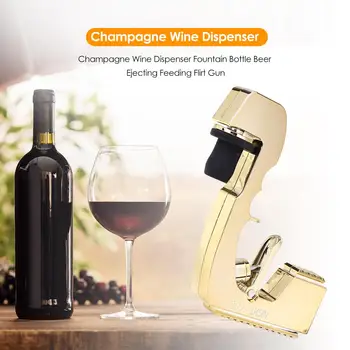 

Alloy Metal Champagne Wine Dispenser Fountain Bottle Beer Ejector Feeding Flirt Gun Wine Dispenser Shooting Pourer