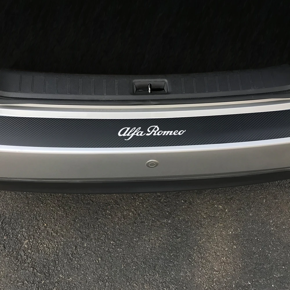 Car rear bumper Trunk Stickers For Alfa Romeo Giulia Giulietta 159 156 MITO Stelvio 147 GT Auto Styling Tuning Car Accessories