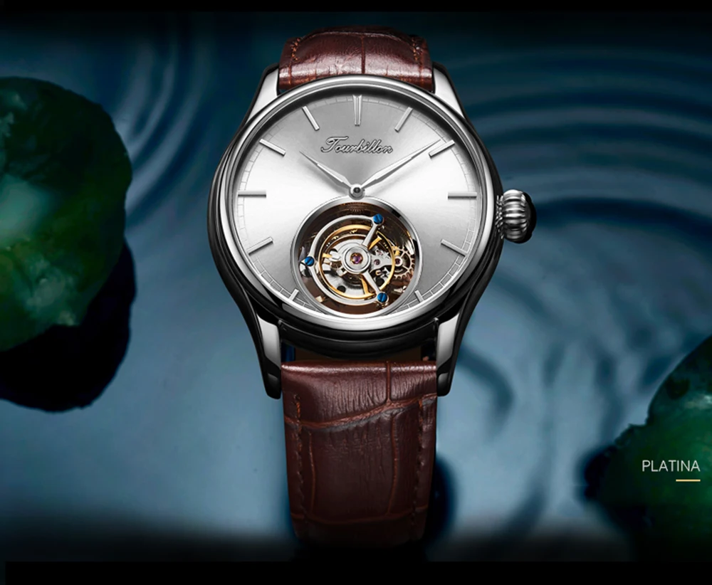 Real tourbillon assista men original relógio esqueleto