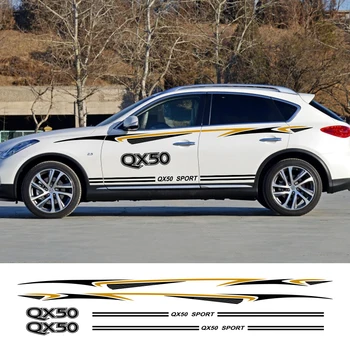 

2pcs For Infiniti QX50 QX30 QX60 QX70 QX80 Car Sticker Vinyl Film Auto Reflective Sport Decal Automobiles Car Tuning Accessories