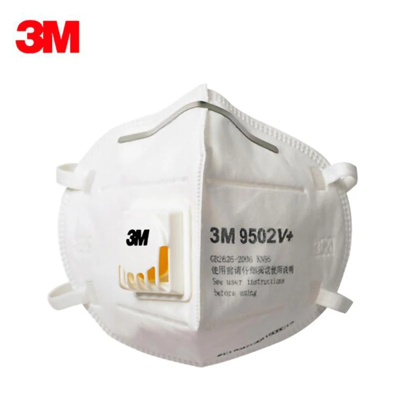 

10PC 3M 9502V+ Dust Mask PM 2.5 KN95 Anti-fog Particulate Respirator Anti influenza Breathing valve Adult Safety N95 Masks