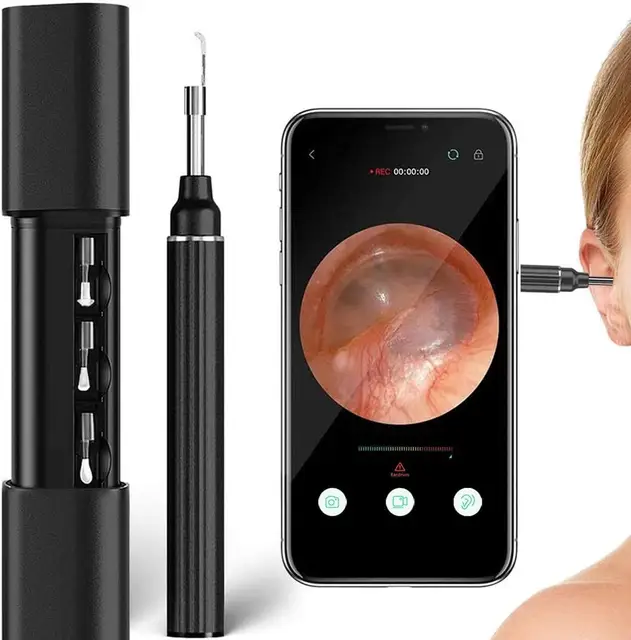 3.9mm WiFi Ear Otoscope Wireless 5.0MP Digital Endoscope Ear Inspection Camera Earwax Cleaning Tool with 6 Led for IOS Android 1