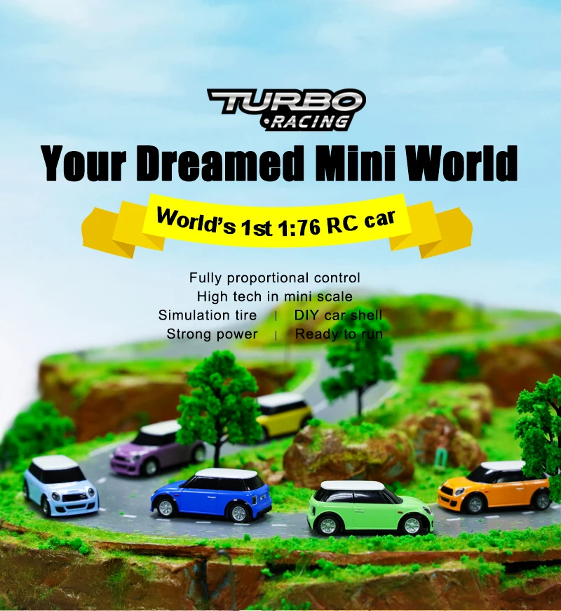 Turbo Racing 1:76 RC Car Mini Full Proportional VT System WITHOUT