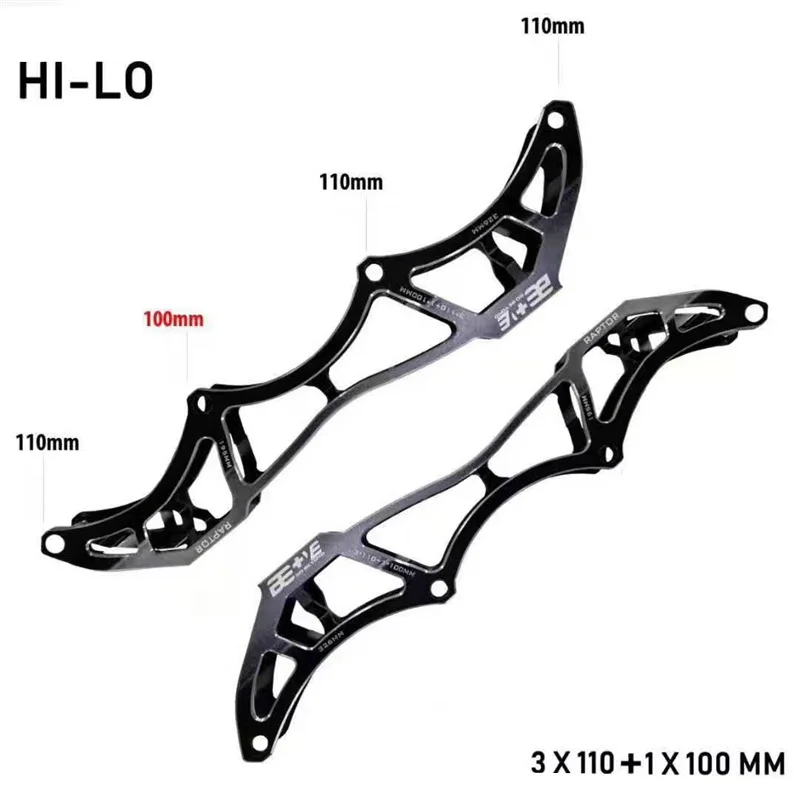 Hi Lo 4 колеса 3x195 мм + 1x встроенные скоростные коньки база с отверстием для