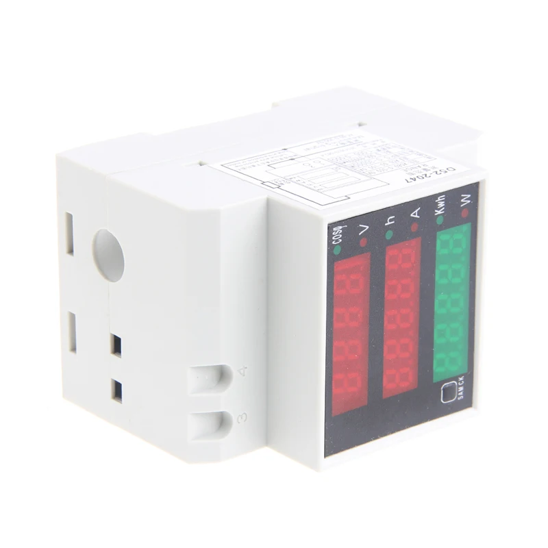 

Din Rail LED AC 80-300V 0-100.0A Multi-function Voltmeter Ammeter Display