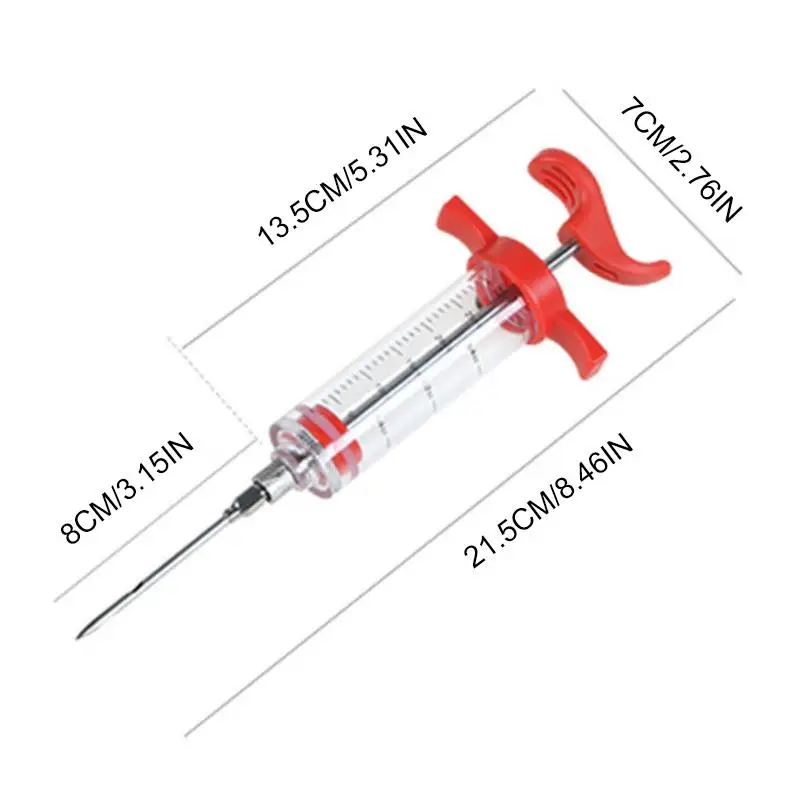 PP Stainless Steel Needles Spice Syringe Set BBQ Meat Flavor Injector Kithen Sauce Marinade Syringe Accessory Meat Claws