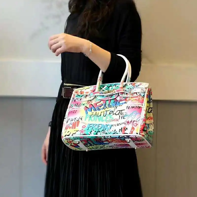 

Xianjian Famous Luxurious Tote Handbag Bolsas Elegant Famous Graffiti Western Lady Delicate Totes Bags