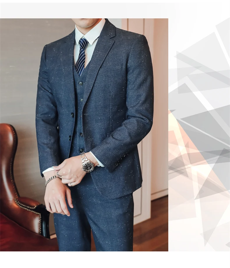 Plyesxale Slim Fit смокинг, костюмы жениха для мужчин Свадебные Элегантные Мужские костюмы Формальные роскошные мужские костюмы из 3 предметов высокого качества 5XL Q708