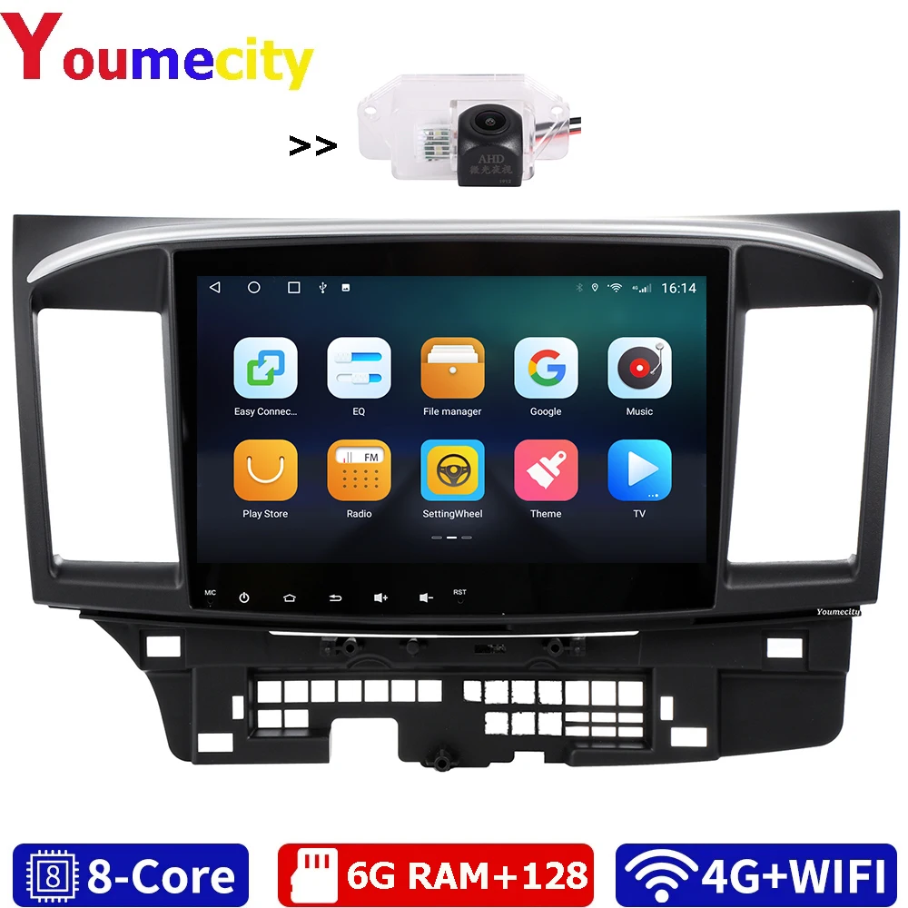 6G RAM/Eight Core/Android 10.0 Car Multimedia Player DVD Gps For MITSUBISHI LANCER 2008-2015 With Dsp IPS Radio Bluetooth USB3.0